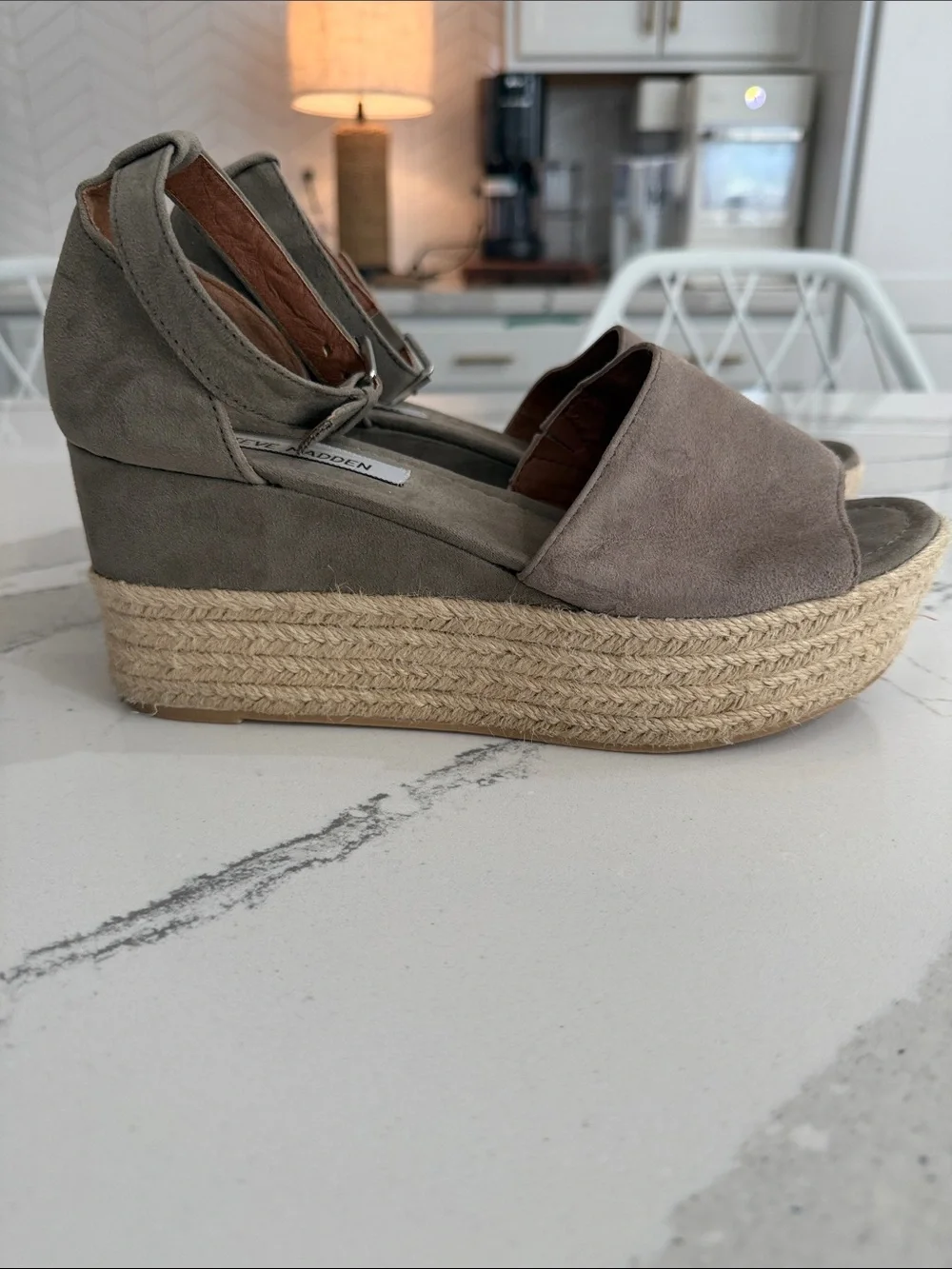 Steve Madden Apolo Suede Espadrille Platform Wedges/ 8.5